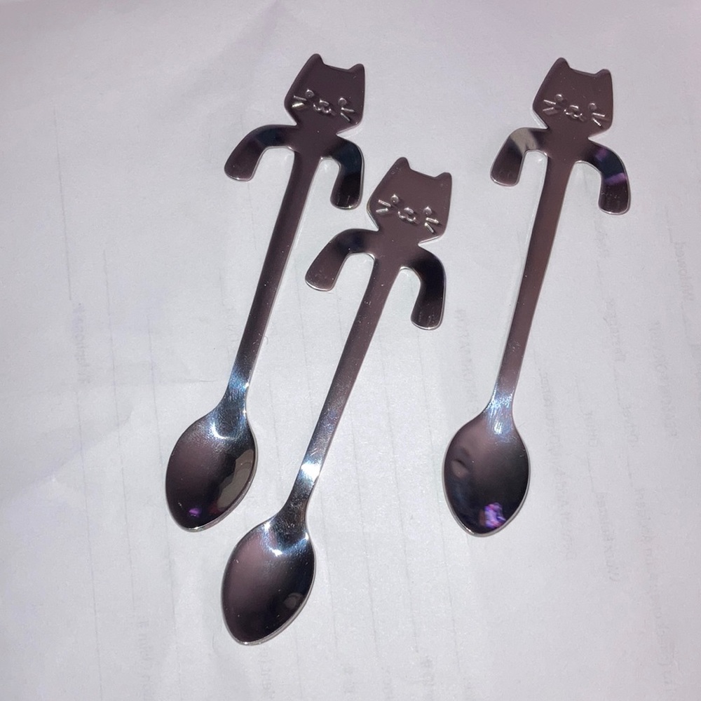 Adorable cat teaspoons